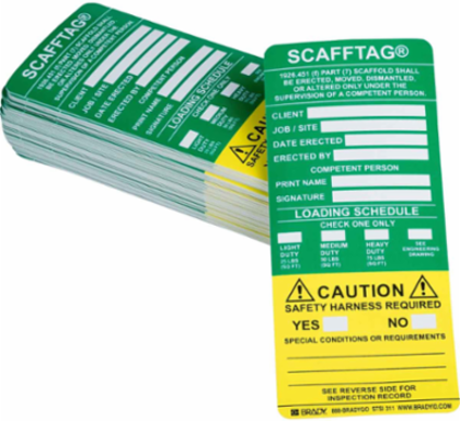 SCAFFTAG Inserts: SCAFFTAG: 1926.451(F) PART (7) SCAFFOLD SHALL BE ERECTED, MOVED, DIS…