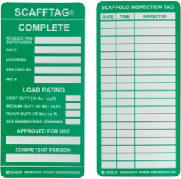 SCAFFTAG Inserts: SCAFFTAG COMPLETE: REQUESTING Supervisor: DATE: LOCATION: ERECTED BY: WO#: LOAD RA…