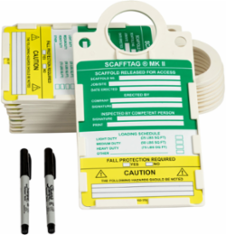 SCAFFTAG II Kit, Includes (10) Holders, (2) Pens, (20) Inserts