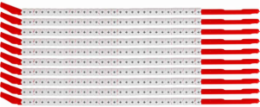ClipSleeve Plus Sign Wire Markers, Pack of 10 Each, 14 AWG, Maximum Wire Dia, 0.134"
