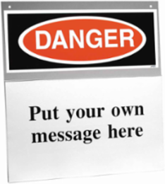 Danger Sign Holder, 15" H x 14" W
