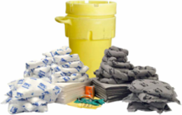 95-Gallon Wheeled Drum Spill Control Kit, Mixed Oil & Universal, 77 Gallon Absorbency