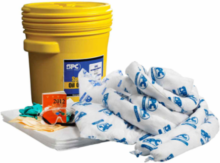 20 Gallon Drum Oil Only Spill Control Kit, Contains (12) 15 Inch x 19 Inch Pads, EPA Compliant