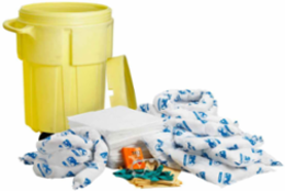 Mobile Oil Only Spill Control Kit, 55 Gallon, Wheeled, 38 Gall Absorbency Capacity