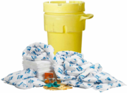 95-Gallon Oil-Only Spill Control Kit, Wheeled, Includes 110 Pads & 12 Socks