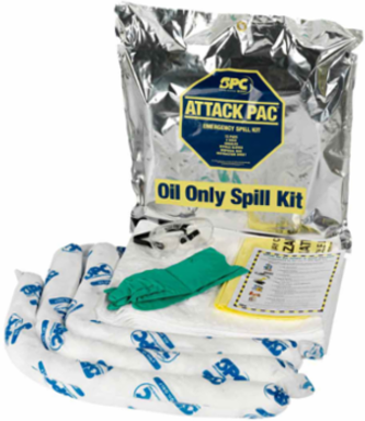 Attack Pac Portable Spill Control Kit - Oil Only, 7 Gallon, 20 Inch Depth, UV Resistant Bag