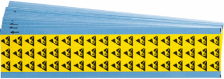 Static Awareness labels Cloth 0.5 in H x 0.5 in W Black on Yellow 25 Pk