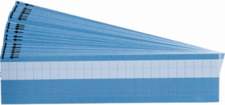 Write-On Self-Laminating Vinyl Labels, 0.75" H x 0.344" W x 0.24" Dia, Pack of 25 Cards, Clear/White
