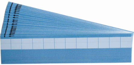 Write-On Self-Laminating Vinyl Labels, 0.75" H x 0.75" W x 0.24" Dia, Pack of 25 Cards, Clear/White