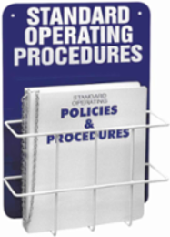 Standard Operation Procedures Center, Backboard Color: White on Blue