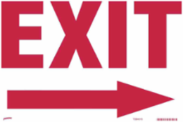 EXIT and Right Arrow Sign, 14" H x 10" W