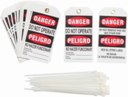 Danger Tags: DANGER DO NOT OPERATE, PELIGRO…