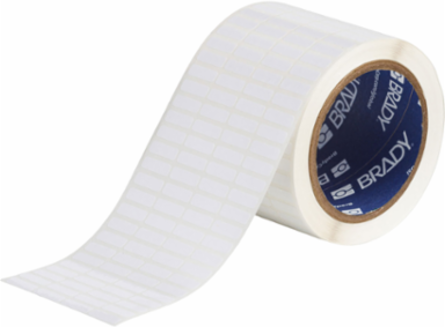 Glossy Polyester Labels, 0.25" H x 0.75" W, 10000 Labels, White