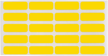 Flame Retardant Wire Wraps, 0.25" H x 0.75" W, Roll of 10000 Labels, Yellow