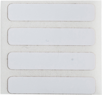 Glossy Polyester Labels, 0.25" H x 1" W, 10000 Labels, White, Quantity per Row 1