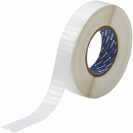 Static Dissipative Glossy Polyester Labels, 0.25" H x 1" W, 10000 Labels, White