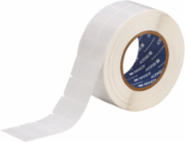 Self-laminating Vinyl Labels, 1 in H x 1 in W Clear/White Roll of 5000