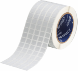 Metallized Polyester Labels, 0.437" H x 0.5" W, Roll of 10000 Labels, Light Gray