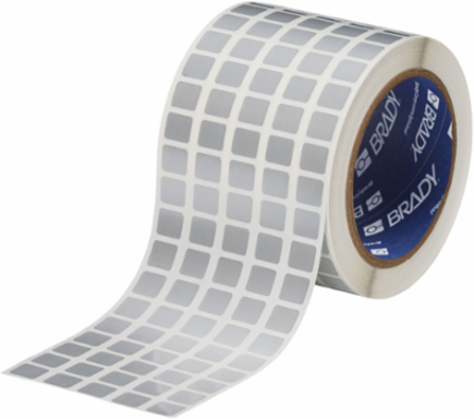 Gloss Metallized Polyester Labels, 0.437" H x 0.5" W