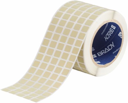 Amber Polyimide Labels, 0.437 Inch H x 0.5 Inch W, Roll of 10000 Labels