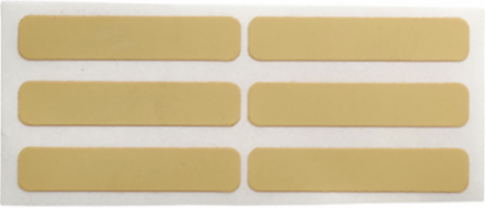 Amber Polyimide Labels, 0.25 Inch H x 1.25 Inch W, Heat Resistant, Roll of 10000
