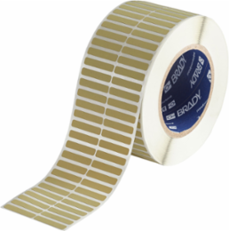 Amber Polyimide Labels, 0.25 Inch H x 1.25 Inch W, Heat Resistant, Roll of 10000