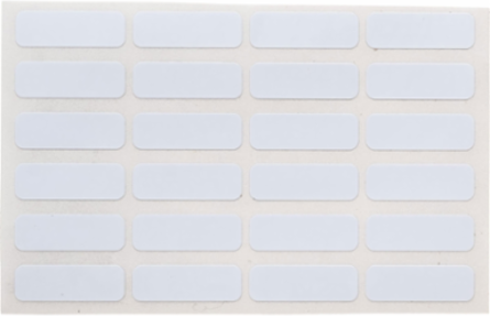 Glossy Polyester Labels, 0.2" H x 0.65" W, 10000 Labels, White