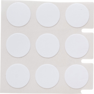 FreezerBondz Polyester Laboratory Labels, 0.5" Dia White, Roll of 3000 Labels