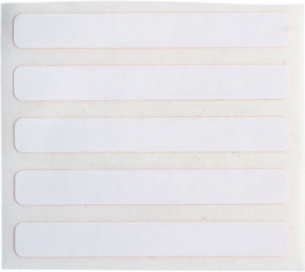 Glossy Polyester Labels, 0.25" H x 2" W, Roll of 2500 Labels, White