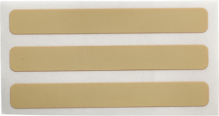 Amber Polyimide Labels 0.25 Inch H x 2 Inch W, Roll of 2500 Labels
