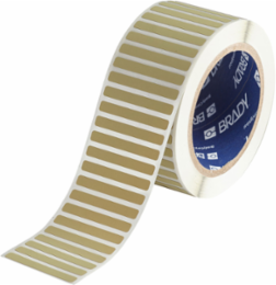 Amber Polyimide Labels 0.25 Inch H x 2 Inch W, Roll of 2500 Labels