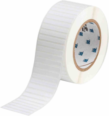 Nylon Cloth Labels, .25" H x 2" W, Roll of 3000 Labels, White