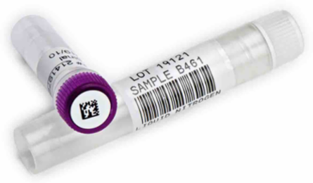 FreezerBondz Polyester Laboratory Labels, 0.375" H x 1" W, White, Roll of 3000 Labels, Vial/Tube Size 0.6 ml
