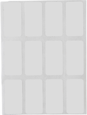 Nylon Cloth Labels, 1.437" H x 0.8" W, Roll of 5000 Labels, White