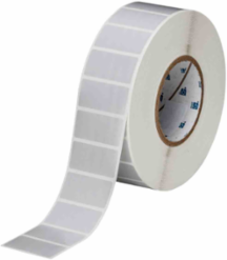 Metallic Polyester Labels, 1" H x 2" W, Roll of 3000 Labels, Light Gray