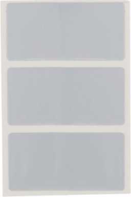 Metallized Matte Polyester Labels, 1" H x 2" W, Roll of 3000 Labels, Light Gray