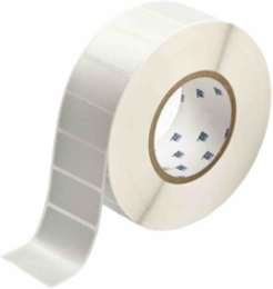 Metallized Matte Polyester Labels, 1" H x 2" W, Roll of 3000 Labels, Light Gray