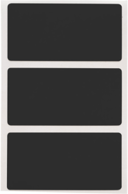 General Purpose Matte Polyester Labels, 1" H x 2" W, Clear on Black, Roll of 3000 Labels