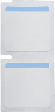 B-494 Color Polyester Labels 1 in H x 1 in W Blue/White, 3000/Roll