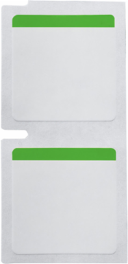 B-494 Polyester Labels 1 in H x 1 in W Green/White, 3000 Labels/Roll