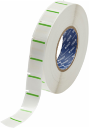 B-494 Polyester Labels 1 in H x 1 in W Green/White, 3000 Labels/Roll