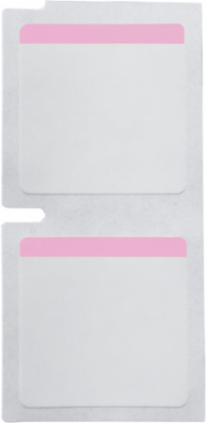 Color Polyester Labels 1 Inch H x 1 Inch W Pink/White, 3000 Labels/Roll