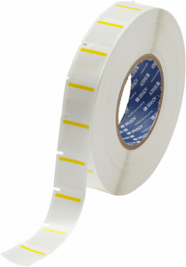 B-494 Color Polyester Labels 1 Inch H x 1 Inch W, 3000 Labels/Roll, Chemical Resistant