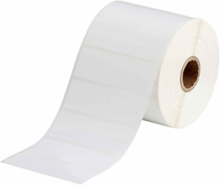 Glossy Polyester Labels, 1" H x 3" W, Roll of 1500 Labels, White
