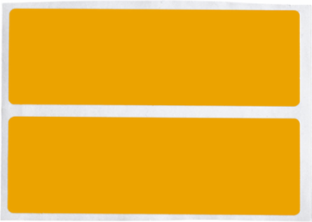 Glossy Polyester Labels, 1" H x 3" W, Roll of 3000 Labels, Yellow