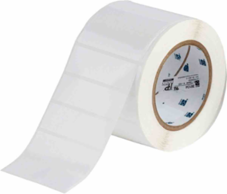 Glossy Polyester Labels, 1" H x 3" W, Roll of 3000 Labels, White
