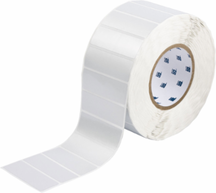 Gloss Metallized Polyester Labels, 1" H x 3" W, Roll of 3000 Labels, Silver