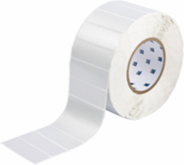 Gloss Metallized Polyester Labels, 1" H x 3" W, Roll of 3000 Labels, Silver