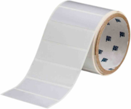 Metallic Polyester Labels, 1" H x 3" W, Roll of 3000 Labels, Light Gray