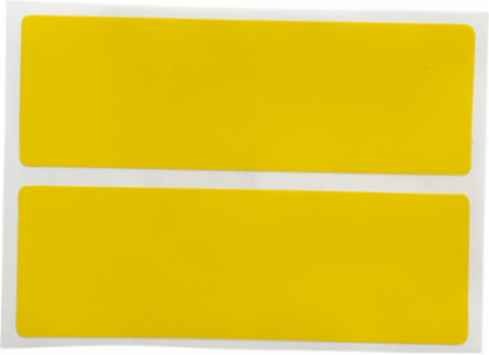 Glossy Weather Resistant Polyester Labels, 1" H x 3" W, Roll of 3000 Labels, Yellow